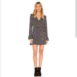 NWT Revolve The Fifth Label Ophelia Stripe Wrap Mini Dress
